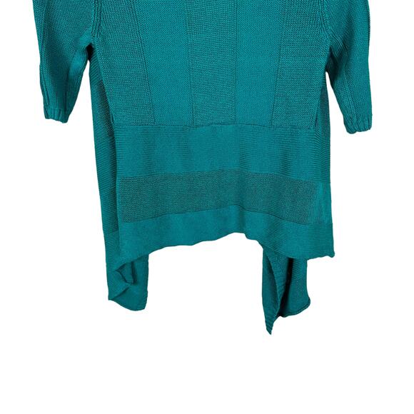 Eileen Fisher Womens Blue Linen Silk Cardigan Size Small Petite Striped Simple - Picture 7 of 13